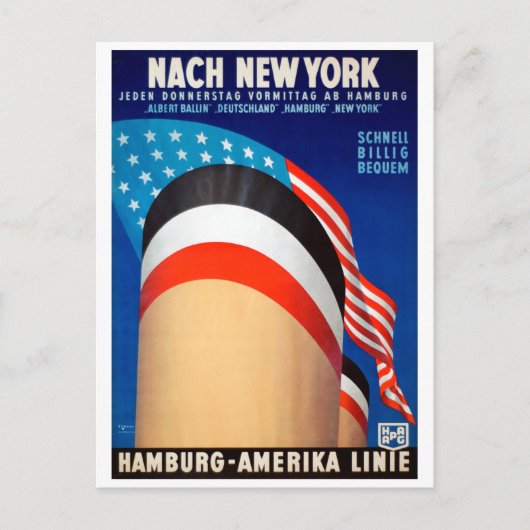  New York cruise Ocean Liner Travel Briefkaart (Voorkant)