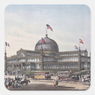 New York Crystal Palace Vierkante Sticker