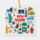 New York Custom Family Trip Christmas Keramisch Ornament (Voorkant)