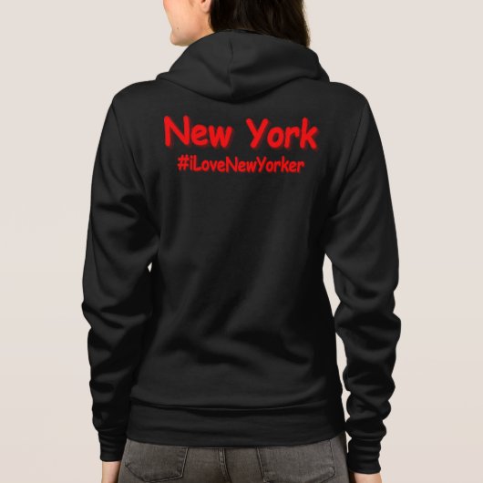 "New York" Cute Design. Bestel nu Hoodie (Achterkant)