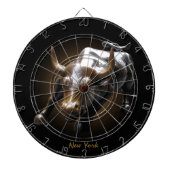 New York Dartboard New York Bull Statue Dartboard Dartbord (Voorkant)
