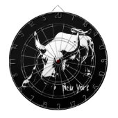 New York Dartboard New York Bull Statue Dartboard Dartbord (Voorkant)