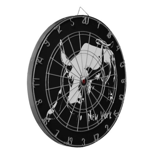 New York Dartboard New York Bull Statue Dartboard Dartbord (Voorkant Links)