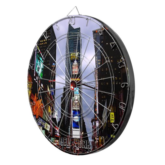 New York Dartboard New York Times Square Dartboard Dartbord (Voorkant Rechts)