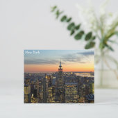 New York dawn skyline Briefkaart (Staand voorkant)