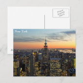 New York dawn skyline Briefkaart (Voorkant / Achterkant)