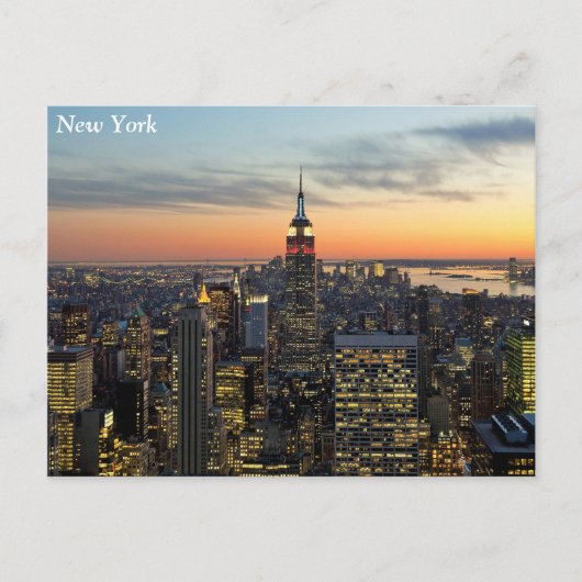 New York dawn skyline Briefkaart (Voorkant)