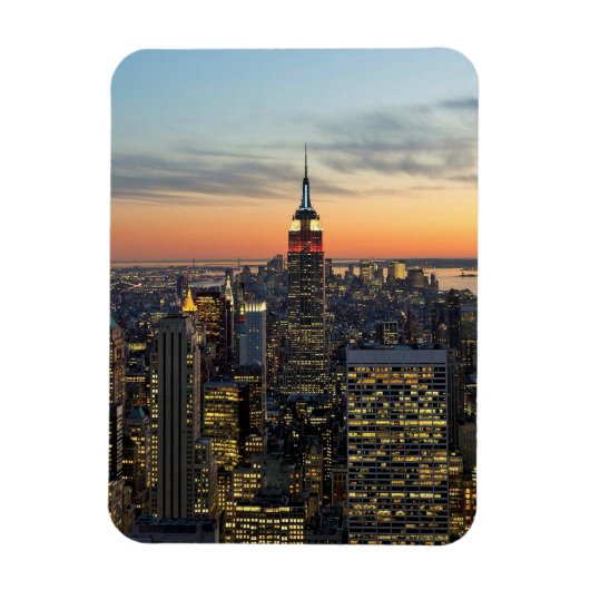 New York dawn skyline Magneet (Verticaal)