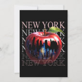 New York de grote appel fruit silhouet stad Kaart (Voorkant)