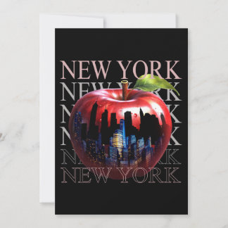 New York de grote appel fruit silhouet stad Kaart
