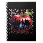 New York de grote appel fruit silhouet stad Notitieboek (Voorkant)