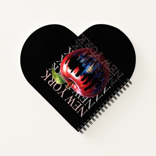 New York de grote appel fruit silhouet stad Notitieboek (Achterkant)