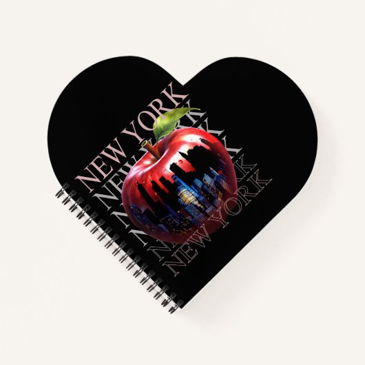 New York de grote appel fruit silhouet stad Notitieboek (Voorkant)
