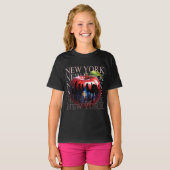 New York de grote appel fruit silhouet stad T-shirt (Voorkant volledig)