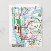 New York: De Kaart van de metro, 1940 (Voorkant / Achterkant)