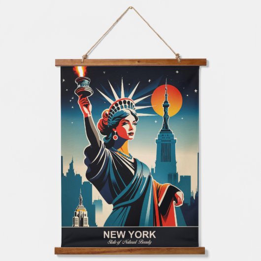 New York: De staat van de natuurlijke schoonheid Hangend Wandkleed (Voorkant)