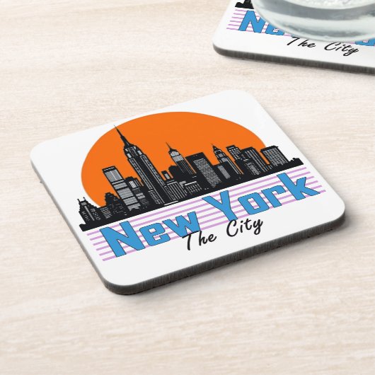 New York - De stad Bier Onderzetter (Linkerzijde)