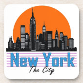 New York - De stad Bier Onderzetter (Voorkant)