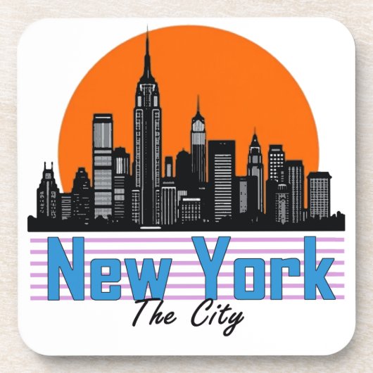 New York - De stad Bier Onderzetter (Voorkant)