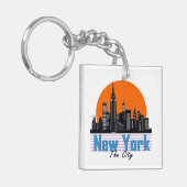 New York -De Stad Sleutelhanger (Voorkant Links)