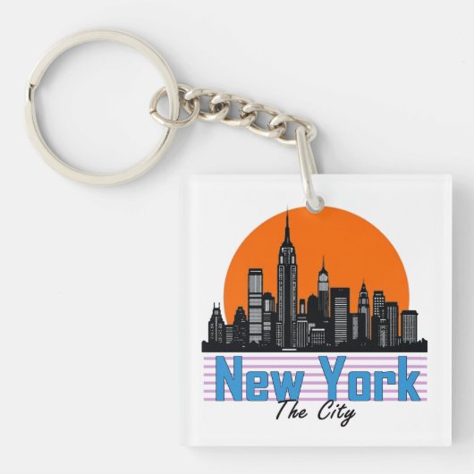 New York -De Stad Sleutelhanger (Voorkant)