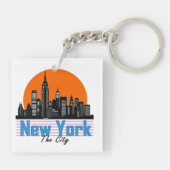 New York -De Stad Sleutelhanger (Achterkant)