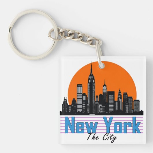New York - De stad Sleutelhanger (voorkant)