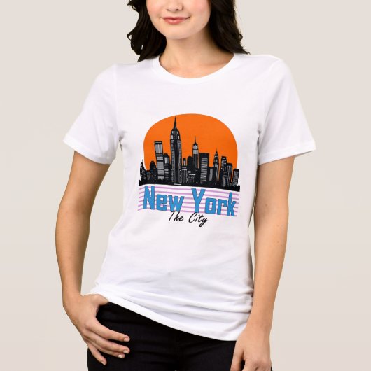 New York - De stad Tri-Blend Shirt (Voorkant)