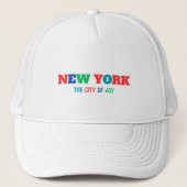 New York de stad van vreugde Trucker Pet (Voorkant)