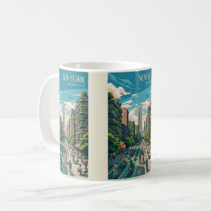 New York De Tuinstad Vintage Reisposter Kunst Koffiemok