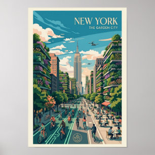 New York De Tuinstad Vintage Reisposter Kunst Poster