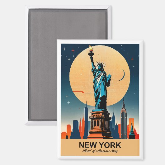 New York: De Verhaalmagneet van het Hart van Ameri Magneet (Voorkant / Achterkant)