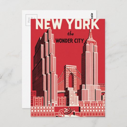New York De wonderstad Briefkaart (Voorkant / Achterkant)