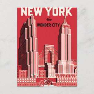 New York De wonderstad Briefkaart