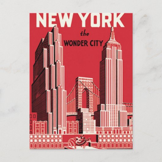 New York De wonderstad Briefkaart (Voorkant)