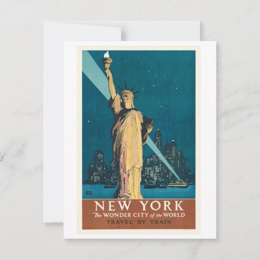 New York, de wonderstad van de wereld, reist met d Feestdagenkaart (Voorkant)