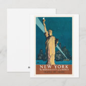 New York, de wonderstad van de wereld, reist met d Feestdagenkaart (Voorkant / Achterkant)