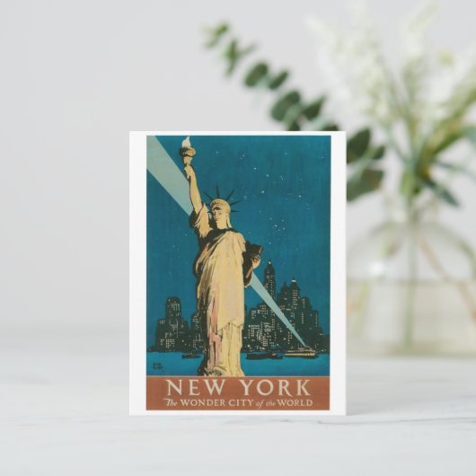 New York: De Wonderstad van het Wereld Poster Briefkaart (Staand voorkant)