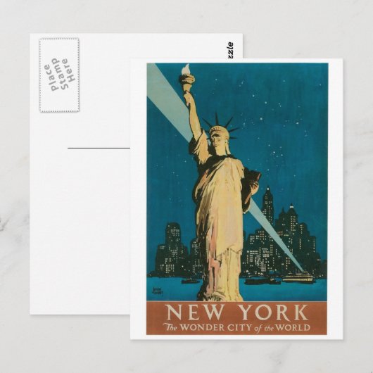 New York: De Wonderstad van het Wereld Poster Briefkaart (Voorkant / Achterkant)