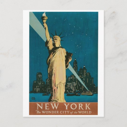 New York: De Wonderstad van het Wereld Poster Briefkaart (Voorkant)