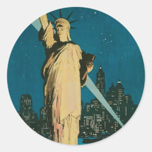 New York: De Wonderstad van het Wereld Poster Ronde Sticker