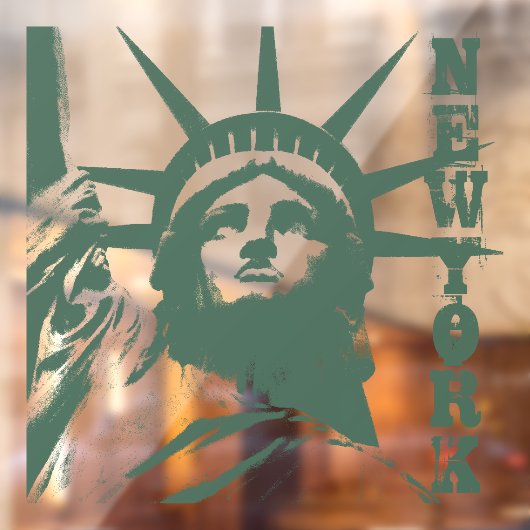 New York Decal Statue of Liberty Window Cling (Vel 2)