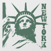 New York Decal Statue of Liberty Window Cling (Vel)