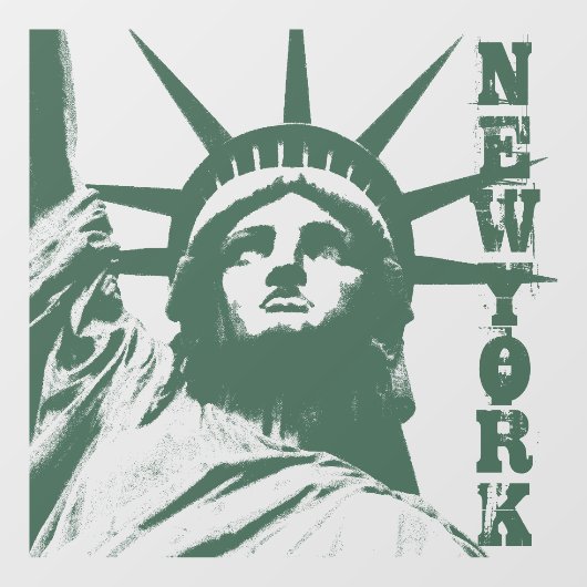 New York Decal Statue of Liberty Window Cling (Vel)