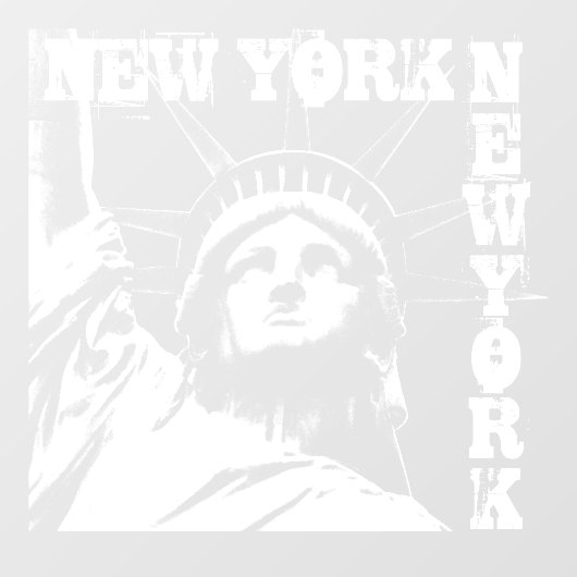 New York Decal Statue of Liberty Window Cling (Vel)