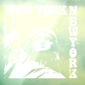 New York Decal Statue of Liberty Window Cling (Vel 3)