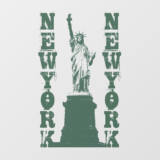 New York Decal Statue of Liberty Window Cling (Vel)