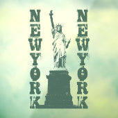 New York Decal Statue of Liberty Window Cling (Vel 3)
