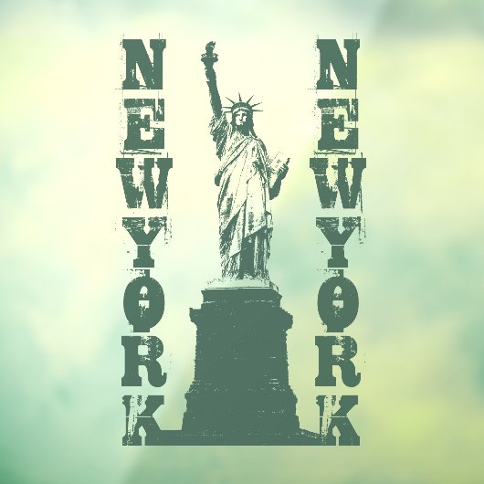 New York Decal Statue of Liberty Window Cling (Vel 3)