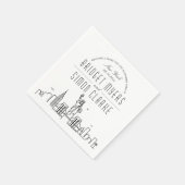 New York Deco Skyline | Weddenschap Napkins Servet (Hoek)